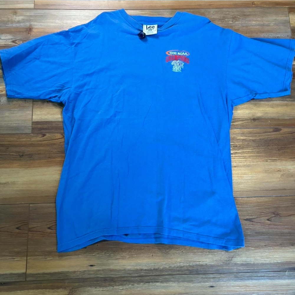 1998 NCAA Kentucky wildcats Championships Blue Tshirt Uk basketball Size Xl